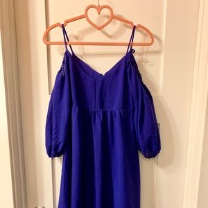 Anthropologie Purple/navy blue summer beach dress